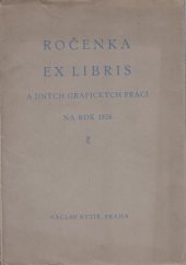 kniha Ročenka Ex libris a jiných grafických prací na rok 1926, V. Rytíř 1925