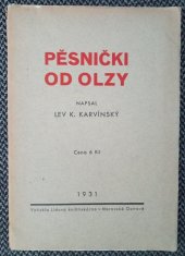 kniha Pěsničky od Olzy, Lev K.Karvinský 1931