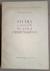 kniha Studia z dziejów Ślaska Cieszyńskiego, Śląsk 1958