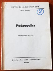 kniha Pedagogika Určeno pro posl. fak. filozof., SPN 1987