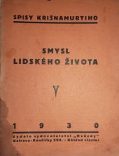 kniha Smysl lidského života, Hvězda 1930