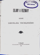kniha Dojmy a rozmary básně Jaroslava Vrchlického, J. Otto 1880