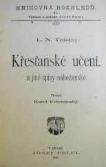 kniha Křesťanské učení a jiné spisy náboženské, Josef Pelcl 1901