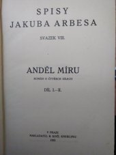 kniha Anděl míru román o čtyřech dílech, B. Kočí 1925