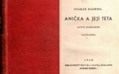 kniha Anička a její teta Dívčí románek, Zmatlík a Palička 1938