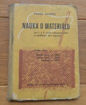 kniha Nauka o materiálu pro 1. a 2. ročník odborných učilišť a učňovských škol učeb. obory: dámský krejčí, pánský krejčí, švadlena, SNTL 1971