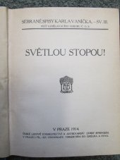 kniha Světlou stopou!, Springer 1914