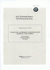 kniha Výchozí úvahy o problematice ocenění nekotovaných společností v České republice, Škoda Auto Vysoká škola 2008