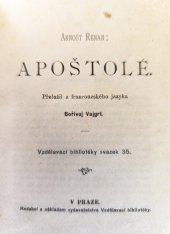 kniha Apoštolé Dějiny počátků křesťanství od smrti Ježíšovy k velkým misiím sv. Pavla, Praha 1896