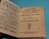 kniha Slavné činy legionářů v Itálii, na Rusi a ve Francii vzpomínky a líčení od různých autorů, Jan Svátek 1919