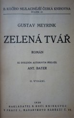 kniha Zelená tvář, B. Kočí 1928