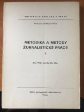 kniha Metodika a metody žurnalistické práce, SPN 1988