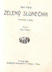 kniha Zelený slunečník humoresky a satiry, Alois Neubert 1920