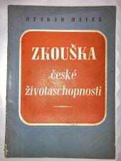 kniha Zkouška české životaschopnosti, Nakladatelství Obrana národa 1941