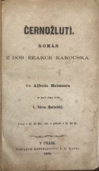 kniha Černožlutí román z dob reakce Rakouska, I.L. Kober 1868
