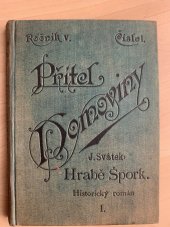 kniha Hrabě Špork Díl 1 historický román., Přítel domoviny 1889