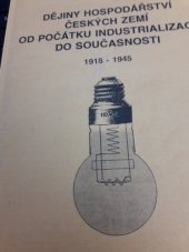 kniha Dějiny hospodářství českých zemí od počátku industrializace do současnosti. Sv. 3, - Období první Československé republiky a německé okupace 1918-1945, Karolinum  1995