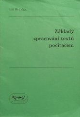 kniha Základy zpracování textů počítačem, Konvoj 2000