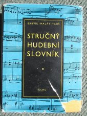 kniha Stručný hudební slovník, SNKLHU  1960