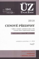 kniha ÚZ č. 1241 Cenové předpisy 2018 - úplné znění předpisů, Sagit 2018