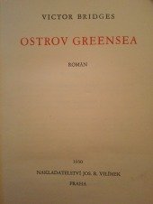 kniha Ostrov Greensea Román, Jos. R. Vilímek 1930