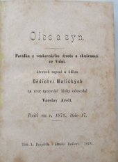 kniha Otec a syn povídka z venkovského života a zkušeností ve Vídni, Tisk L. Pospíšila 1873