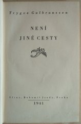 kniha Není jiné cesty [Román], Sfinx, Bohumil Janda 1941