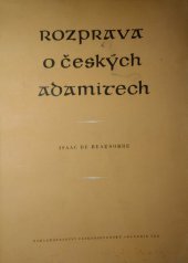 kniha Rozprava o českých adamitech, Československá akademie věd 1954