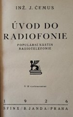 kniha Úvod do radiofonie populární nástin radiotelefonie, B. Janda 1926