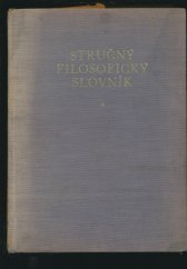 kniha Stručný filosofický slovník, SNPL 1955