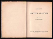 kniha Sirotek s pastvin, Novina 1936