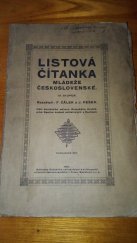 kniha Listová čítanka mládeže československé 3. stupeň, Rašín 1921
