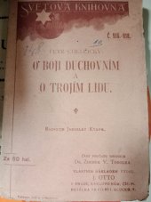 kniha O boji duchovním a o trojím lidu, J. Otto 1911