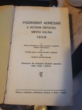 kniha Adresář města Kolína  Podrobný adresar a seznam obyvatel města Kolína 1930, Roušavy 1930