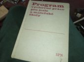 kniha Program výchovné práce pro jesle a mateřské školy, SPN 1978