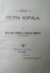 kniha Devatero řemeslo a desátá žebrota Kusá povídka, Kotrba 1903