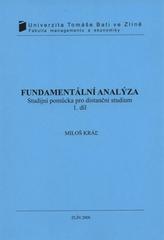 kniha Fundamentální analýza studijní pomůcka pro distanční studium, Univerzita Tomáše Bati ve Zlíně 2008