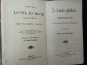 kniha Za květu mladosti podhorská idylla ze života Boženy Němcové, J. Otto 1895