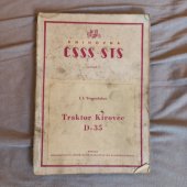 kniha Traktor Kirovec D-35 Návod k použití a obsluze, Brázda 1951