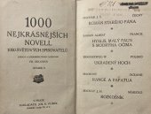 kniha 1000 nejkrásnějších novell 1000 světových spisovatelů. Sv. 4, Jos. R. Vilímek 1911