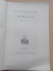 kniha Morella Povídky, Kamila Neumannová 1919
