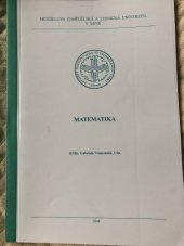 kniha Matematika, Mendelova zemědělská a lesnická univerzita 2004