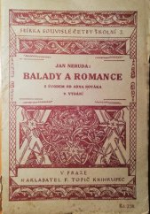 kniha Balady a romance, F. Topič 1930