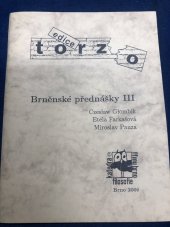 kniha Brněnské přednášky III, Masarykova univerzita 2000