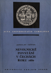 kniha Nevolnické povstání v Čechách roku 1680, SPN 1965
