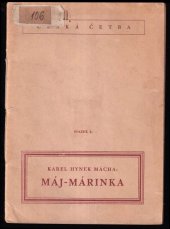 kniha Máj Márinka, Školní nakladatelství pro Čechy a Moravu 1944