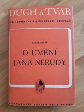 kniha O umění Jana Nerudy tři studie, Václav Petr 1942
