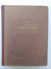 kniha Nomina atque synonyma pharmaceutica et technica in lingua latina, bohemica, germanica et slovenica, Eduard Weinfurter 1941