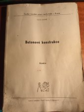 kniha Betonové konstrukce, ČVUT 1991