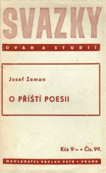 kniha O příští poesii (Úvaha čtenáře o básních a básnících), Václav Petr 1947